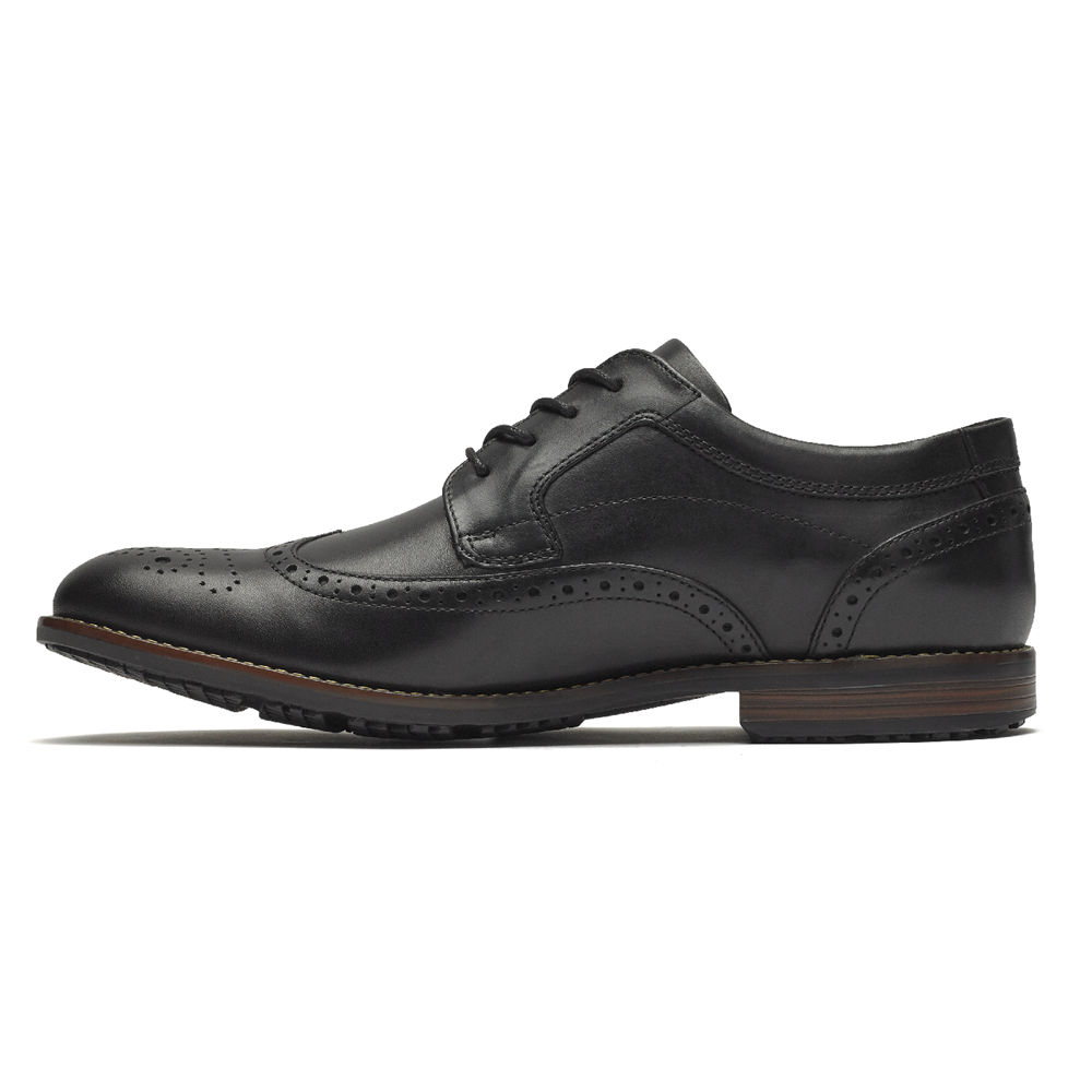 Rockport Lace Up For Mens Black - Dustyn Wingtip - FM9376854